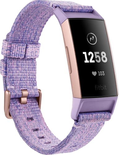 Fitbit Charge 3 Special Ed. aktivitetsur (lavendel vævet/rosaguld) Fitbit Charge 3 Special Ed. aktivitetsur (lavendel vævet/rosaguld)
