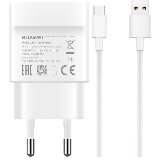 Huawei USB-C hurtig oplader til væg - hvid