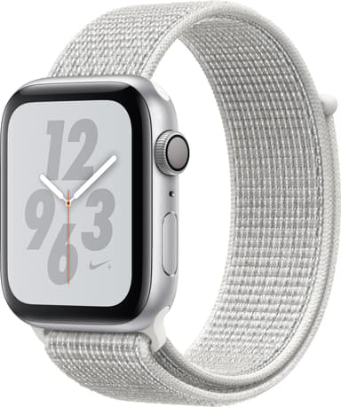 Apple Watch Series 4 Nike+ 44 mm (sølv alu/hvid sportsloop)