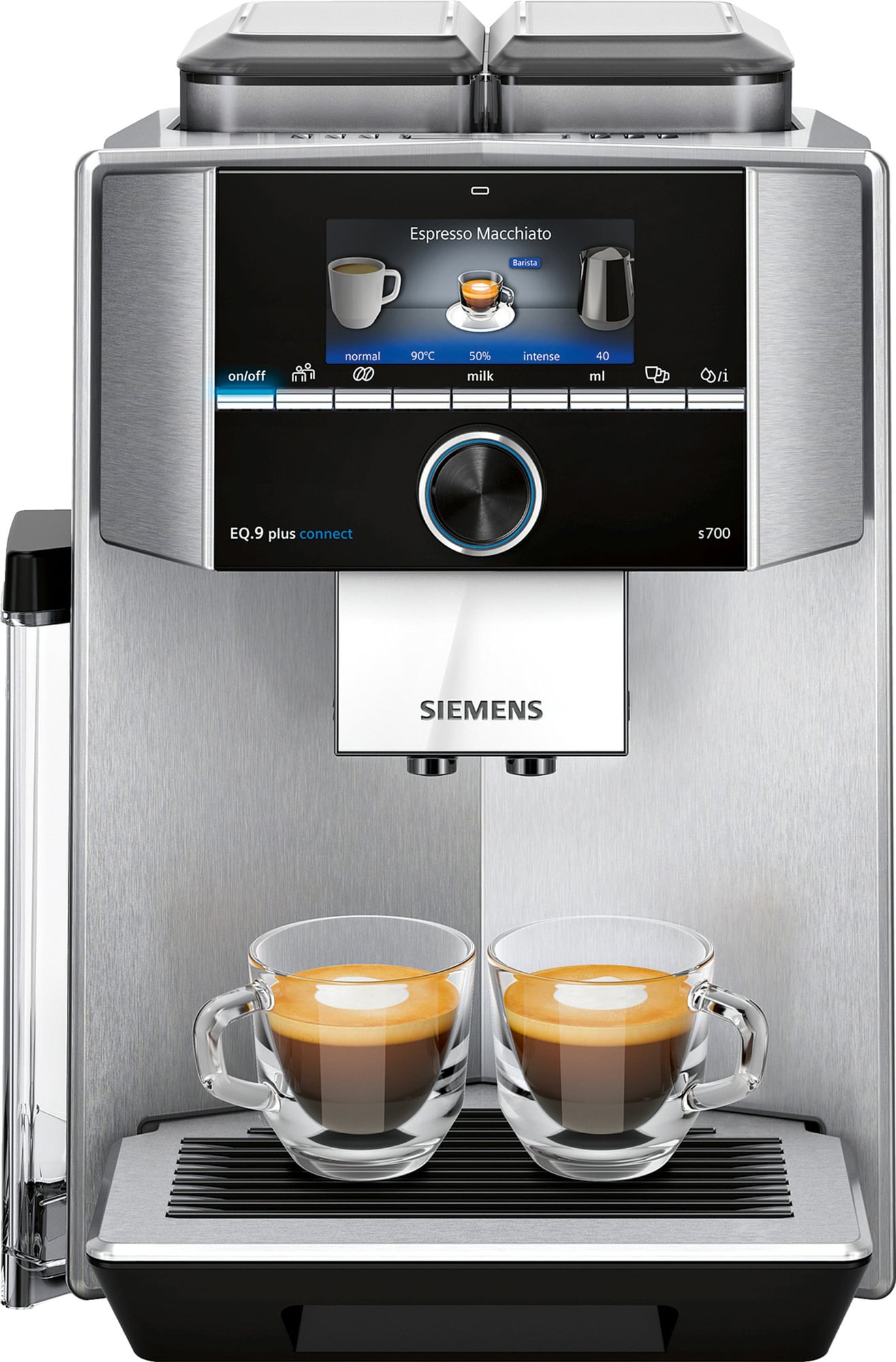 10: Siemens EQ.9 Plus automatisk espressomaskine TI9573X1RW