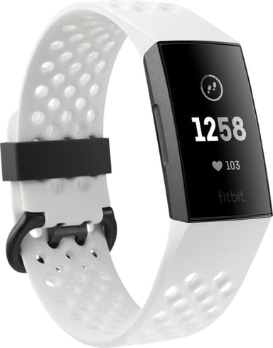 Fitbit Charge 3 Special Ed. aktivitetsur (hvid/grafit aluminium) Fitbit Charge 3 Special Ed. aktivitetsur (hvid/grafit aluminium)