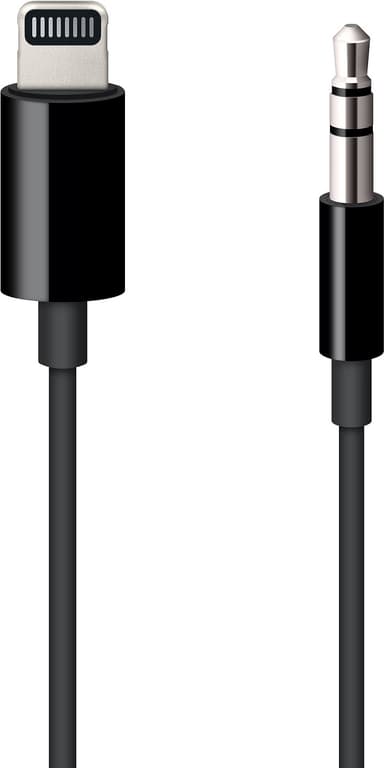 Apple Lightning til 3,5 mm lydkabel (sort)