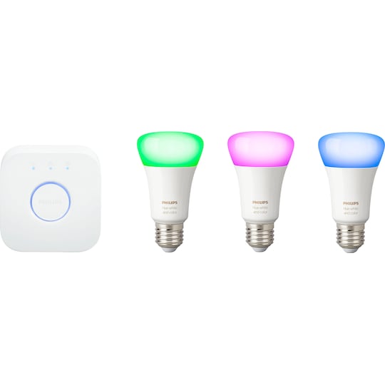 Philips Hue White and Colour Ambiance sæt 9,5W E27