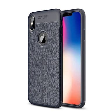 Lædermønstret silicone cover Apple iPhone XS (5.8 ")  - Grå