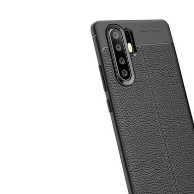 Lædermønstret silicone cover Huawei P30 Pro (VOG-L29)  - sort