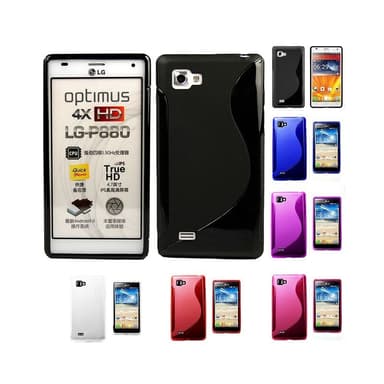 S-Line Silicone Cover til LG Optimus 4X HD (P880) : farve - hvid