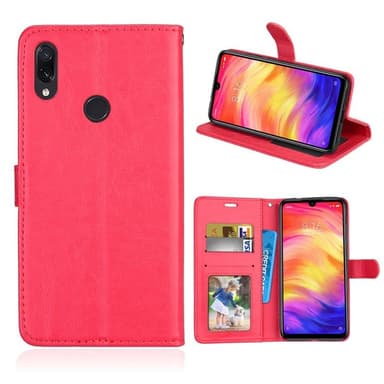 Wallet 3-kort til Xiaomi Redmi Note 7 (6,3 ")  - rød
