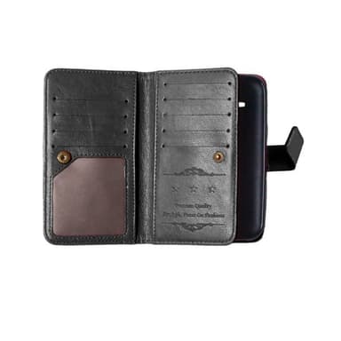 Dobbelt Flip Flexi 9-kort Samsung Galaxy J1 2015 (SM-J100H)  - lyserø