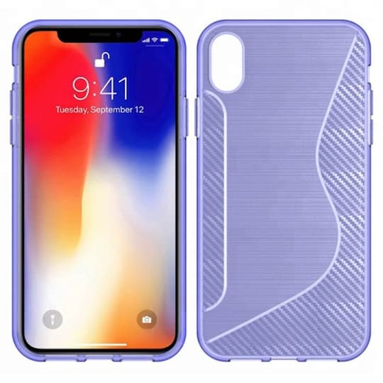 S-Line Silicone Cover til Apple iPhone XS (5.8 ") : farve - sort