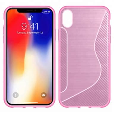 S-Line Silicone Cover til Apple iPhone XS (5.8 ") : farve - sort
