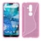 S-Line Silicone Cover til Nokia 8.1 2018 (TA-1128)  - sort