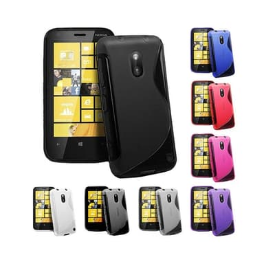 S-Line Silicone Cover til Nokia Lumia 620 (RM-846) : farve - røget