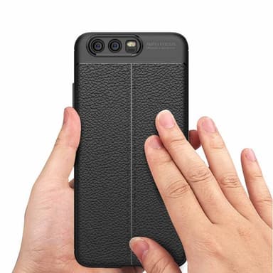 Lædermønstret silicone cover Huawei P10 Plus (VKY-L29)  - blå
