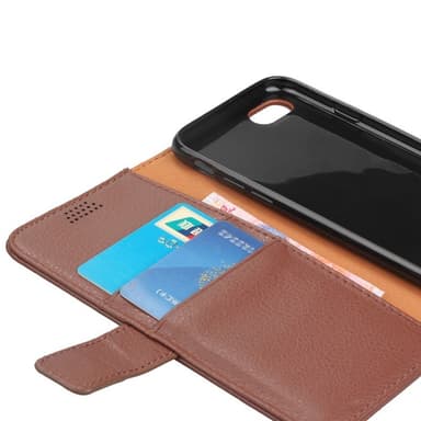 Wallet 2-kort til Apple iPhone 7 / 8 / SE (4.7")  - brun