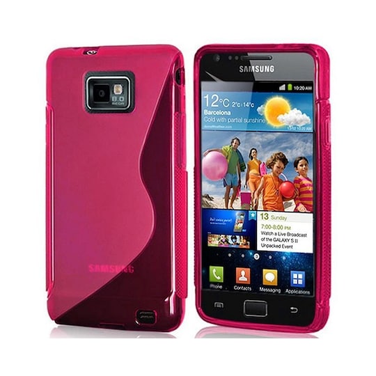 S-Line Silicone Cover til Samsung Galaxy S2 (GT-i9100) : farve - lyserød