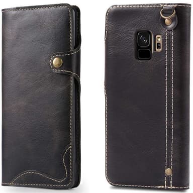 Wallet 3-kort ægte læder Samsung Galaxy S9 (SM-G960F)  - oxblood