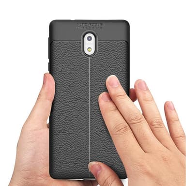 Lædermønstret silicone cover Nokia 3 (TA-1032)  - Grå