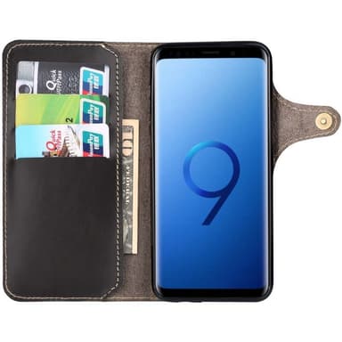 Wallet 3-kort ægte læder Samsung Galaxy S9 (SM-G960F)  - oxblood