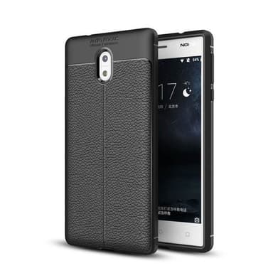 Lædermønstret silicone cover Nokia 3 (TA-1032)  - Grå