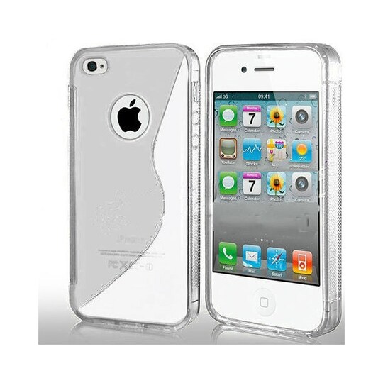 S-Line Silicone Cover tile cover Apple iPhone 4 / 4S : farve - Grå