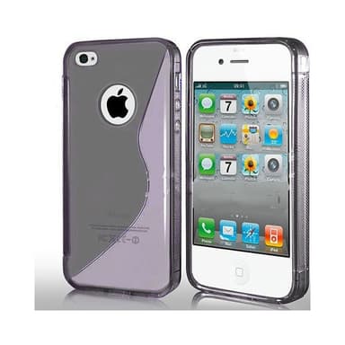 S-Line Silicone Cover tile cover Apple iPhone 4 / 4S : farve - sort