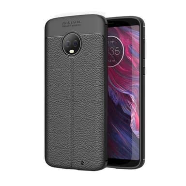 Lædermønstret silicone cover Motorola Moto G6 Plus (XT1926)  - rød