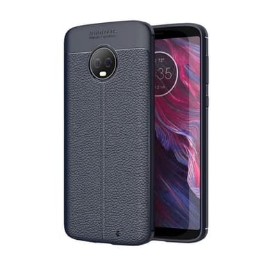 Lædermønstret silicone cover Motorola Moto G6 Plus (XT1926)  - rød