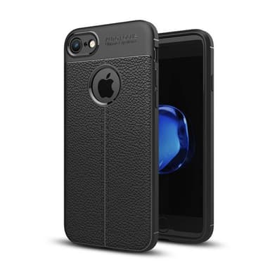 Lædermønstret silicone cover Apple iPhone 7  - blå