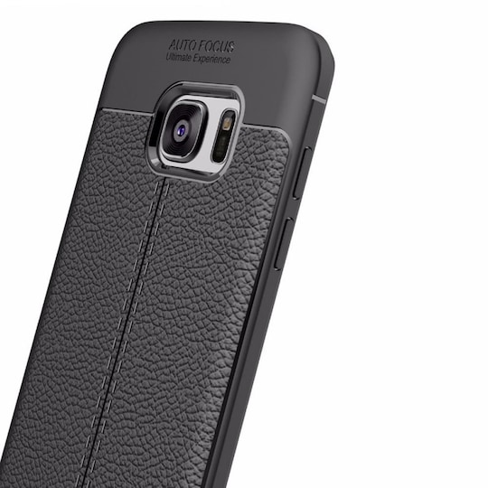 Lædermønstret silicone cover Samsung Galaxy S7 Edge (SM-G935F)  - bl