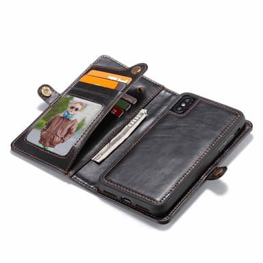 Multi Wallet CaseMe 2i1 6 + 2 rum Apple iPhone X / Xs  - brun