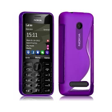 S-Line Silicone Cover til Nokia 206 (2060) : farve - blå
