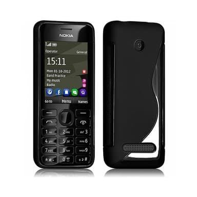 S-Line Silicone Cover til Nokia 206 (2060) : farve - blå