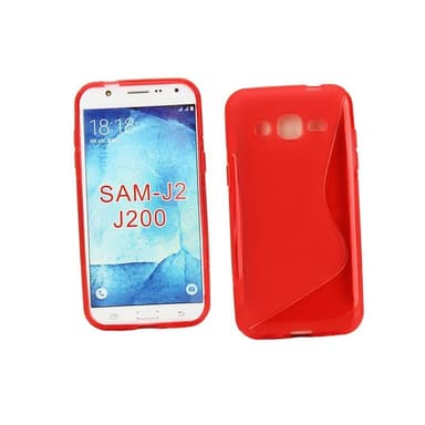 S-Line Silicone Cover til Samsung Galaxy J2 (SM-J200F) : farve - rød