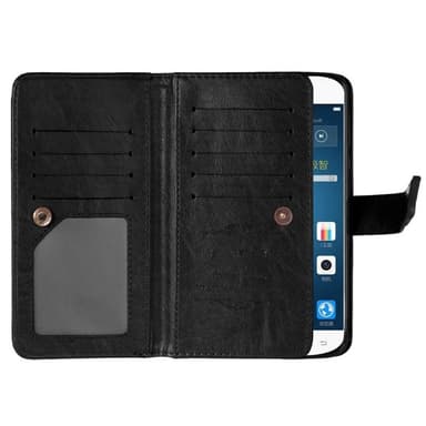 Dobbelt Flip Flexi 9-kort Huawei Y6 II (CAM-L21)  - sort