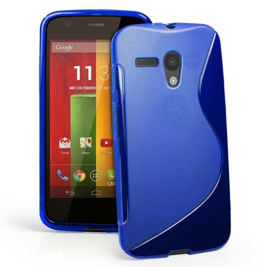 S-Line Silicone Cover til Motorola Moto G (XT1032) : farve - blå