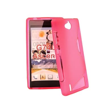 S-Line Silicone Cover til Huawei Ascend G740 : farve - rød