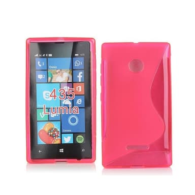 S-Line Silicone Cover til Microsoft Lumia 532 (RM-1034) : farve - rød