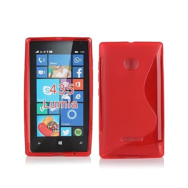 S-Line Silicone Cover til Microsoft Lumia 532 (RM-1034) : farve - rød