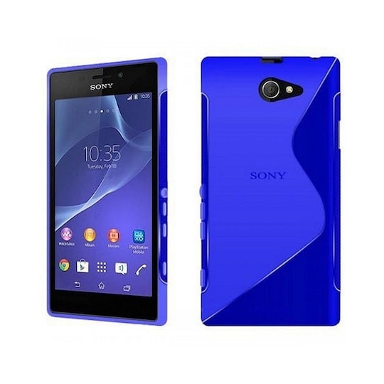 S-Line Silicone Cover til Sony Xperia M2 (D2303) : farve - sort