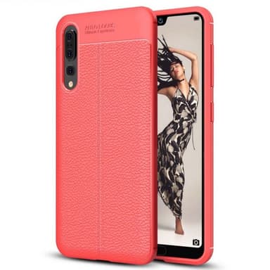 Lædermønstret silicone cover Huawei P20 Pro (CLT-L29)  - blå