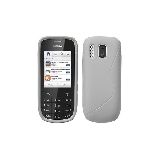 S-Line Silicone Cover til Nokia Asha 202 : farve - sort