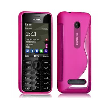 S-Line Silicone Cover til Nokia 206 (2060) : farve - lyserød