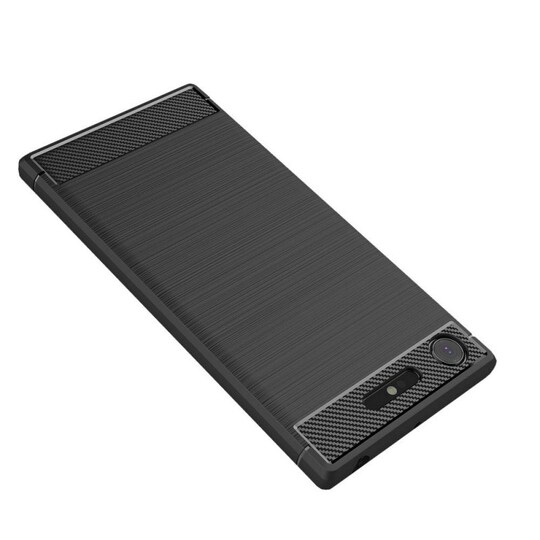 Børstet silikone cover Sony Xperia XZ1 (G8341)  - sort