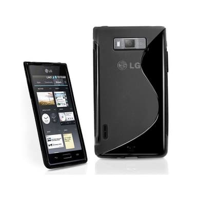 S-Line Silicone Cover til LG Optimus L7 (P700) : farve - sort