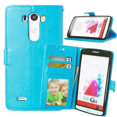 Wallet 3-kort til LG G3 (D855)  - Lyseblå