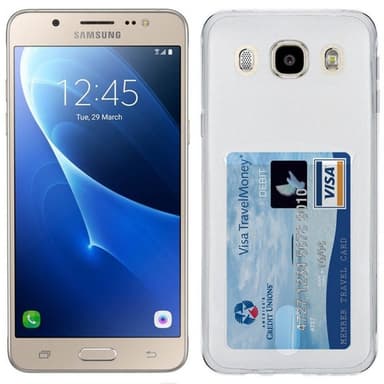 Silikone Cover med slot Samsung Galaxy J7 2016 (SM-J710F)  - lyserød