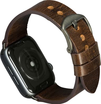 Dbramante Bornholm Apple Watch 42-45 mm læderrem (d. brown/sp.gr)