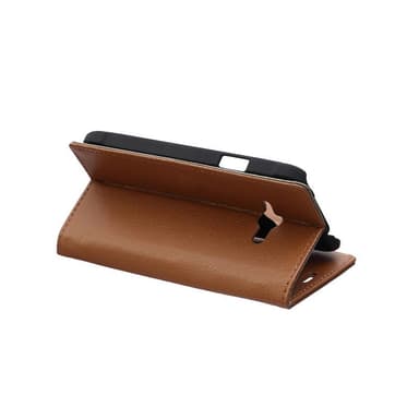 Wallet 2-kort til Samsung Galaxy J1 Ace (SM-J110F)  - brun
