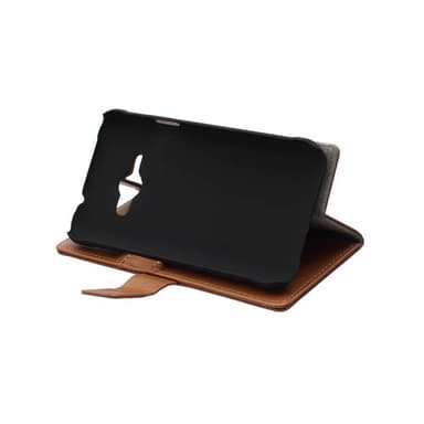 Wallet 2-kort til Samsung Galaxy J1 Ace (SM-J110F)  - brun