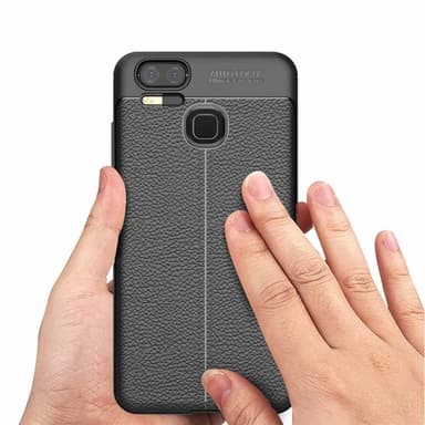 Lædermønstret silicone cover Asus Zenfone Zoom S (ZE553KL)  - blå